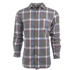 Burnside - Men's Woven Plaid Flannel Long Sleeve Shirt with 1 Pocket - B8212